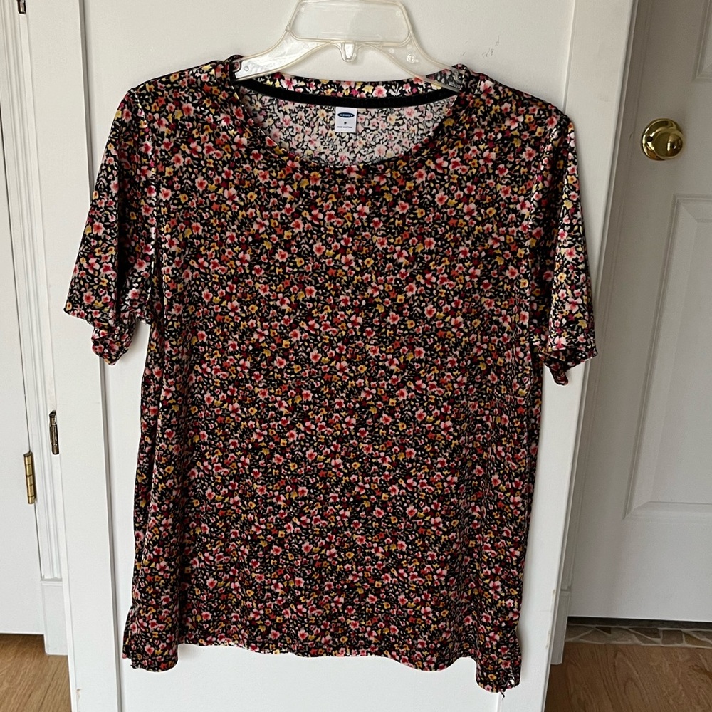Old Navy Velvet Floral Top
